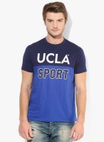 Ucla Blue Printed Round Neck T-Shirt