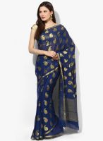 Urban Vastra Blue Embellished Saree