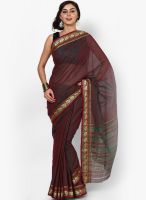 Urban Vastra Cotton Brown Saree