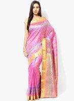 Urban Vastra Pink Printed Saree