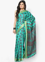 Urban Vastra Silk Green Saree