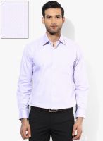 Van Heusen Lilac Solid Regular Fit Formal Shirt