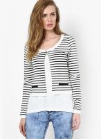 Vero Moda White Striped Sweater