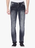 Vintage Black Mid Rise Slim Fit Jeans