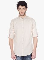 Vintage Grey Solid Slim Fit Casual Shirt