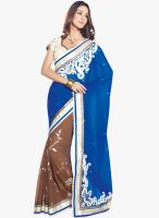 Vishal Blue Embroidered Saree