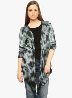 Vvoguish Grey Printed Shrug