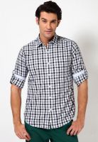 Wills Lifestyle Black Slim Fit Casual Shirt