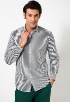 Wills Lifestyle Black Slim Fit Casual Shirt