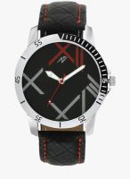 Yepme Black Faux Leather Analog Watch