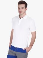 Zobello Off White Solid Polo T-Shirt