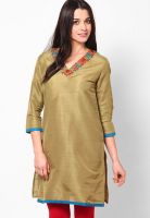 Dhwani Golden Printed Kurtis