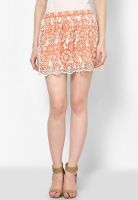 Ginger By Lifestyle Orange Flared Skirt