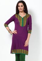 Magnetic Designs Purple Printed Kurtis