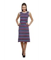 Rampwalk Multi Cotton Lycra Maxi Dress