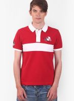 Smokestack Red Striped Polo T-Shirts