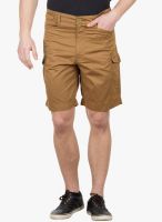 Wilkins & Tuscany Solid Khaki Shorts