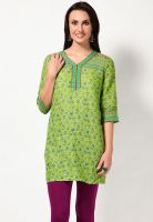 Aurelia Green Printed Kurtis