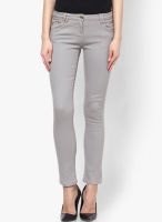 Boohoo Grey Evie Low Rise Skinny Fit Jeans