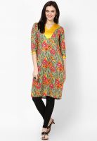 Divina Cotton Olive Kurti