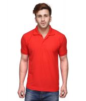 Friskers Red Cotton Polo T-shirt