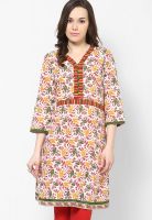 Jaipur Kurti Off White Printed Kurtis