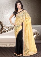 Kalista Fashions Black Printed Saree