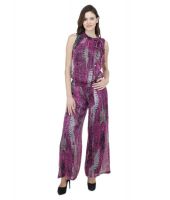 Mayra Purple Polyester Jumpsuits Mayra Purple Polyester Jumpsuits