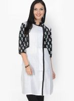 Pannkh White Printed Kurtis