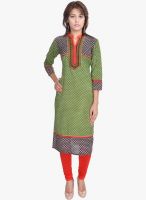 Prakhya Green Printed Kurta