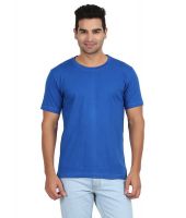 Pulse Men 100% Cotton Solid Royal Half Sleeve Rond Neck Tshirt