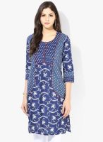 Rangmanch By Pantaloons Blue Printed Kurtas