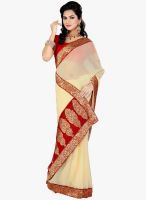 Saree Swarg Cream Embellished Saree