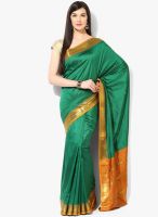 Urban Vastra Green Embroidered Crepe Saree