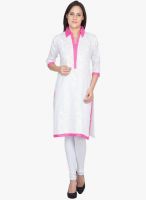 Vani White Solid Kurti