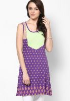 Vedic Purple Printed Kurtis