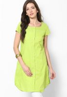 W Green Solid Kurtis