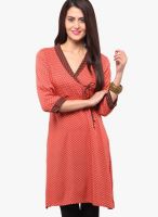 Yepme Orange Printed Kurtis