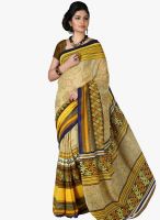 7 Colors Lifestyle Yellow Printed Saree