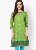 Alma Green Printed Kurtis