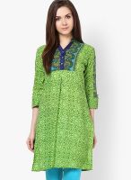 Alma Green Printed Kurtis