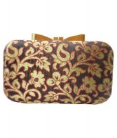 Balee Fashions Black Silk Clutch