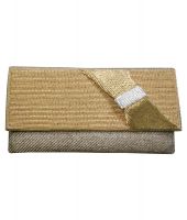 Balee Fashions Gold Jute Clutch