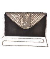 Diwaah Black Silk Clutch