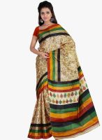 Florence Beige Printed Saree