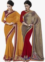 Indian Women By Bahubali Combo Of 2 Multicolouredcolor Embellished Sarees