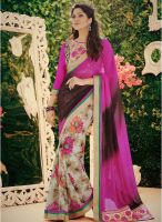 Kalista Fashions Multicoloured Embroidered Saree