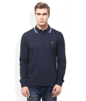 Original Penguin Navy Blue Solid Polo T Shirt