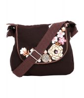 Pick Pocket Brown Floral Printed Sling Bag Pick Pocket Brown Floral Printed Sling Bag