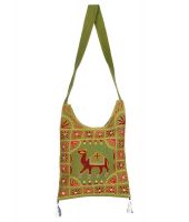 Rajrang Green Cotton Sling Bag